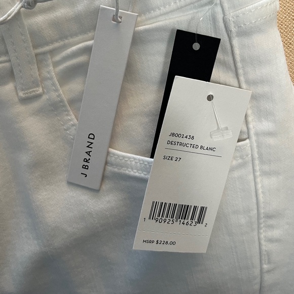 NWT J Brand Alana High Rise Crop Skinny Jeans in White - Picture 9 of 9